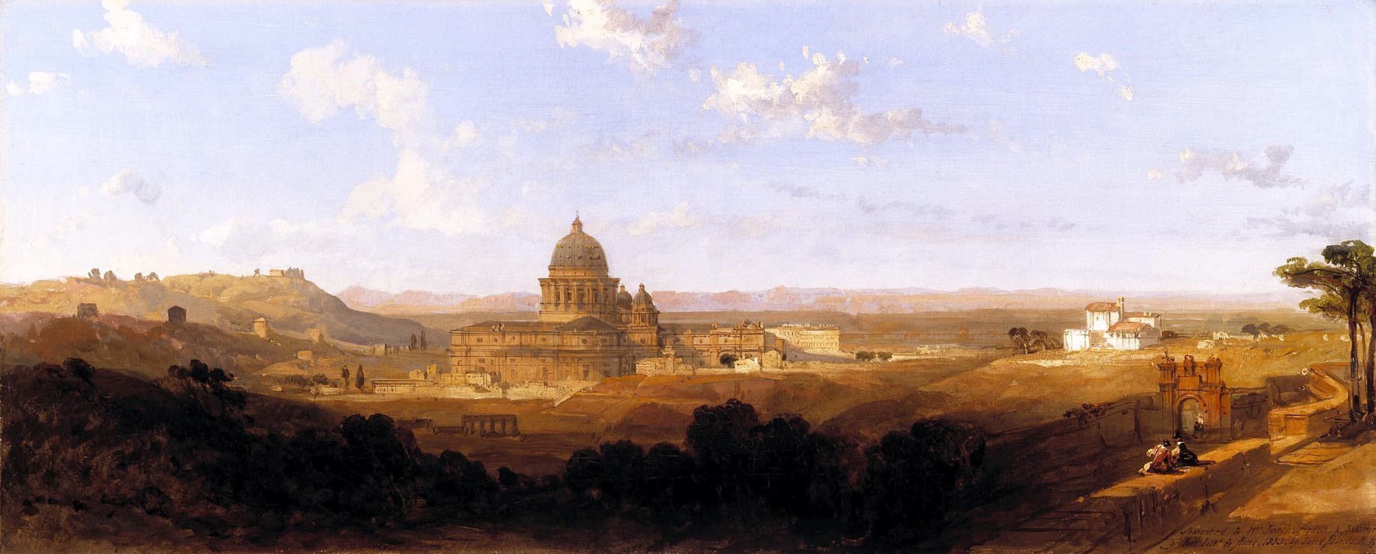 David Roberts,Panorama, Saint-Pierre de Rome (1853)